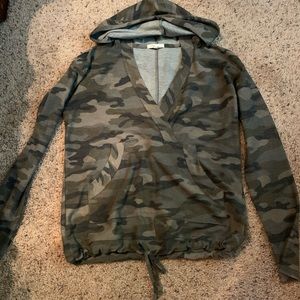 Maurices camo hooded shirt